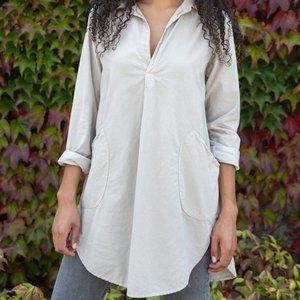 NWOT CP Shades for Free People, Teton Corduroy Tunic, Bone/Putty, Size Large